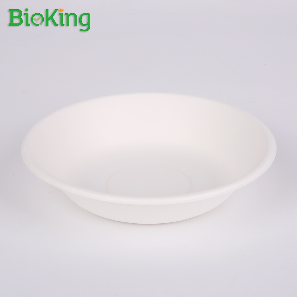 Bioking Sugarcane Bagasse 32oz Bowls Pulp Biodegradable and Compostable  Round Soup salad disposable paper plate bowl