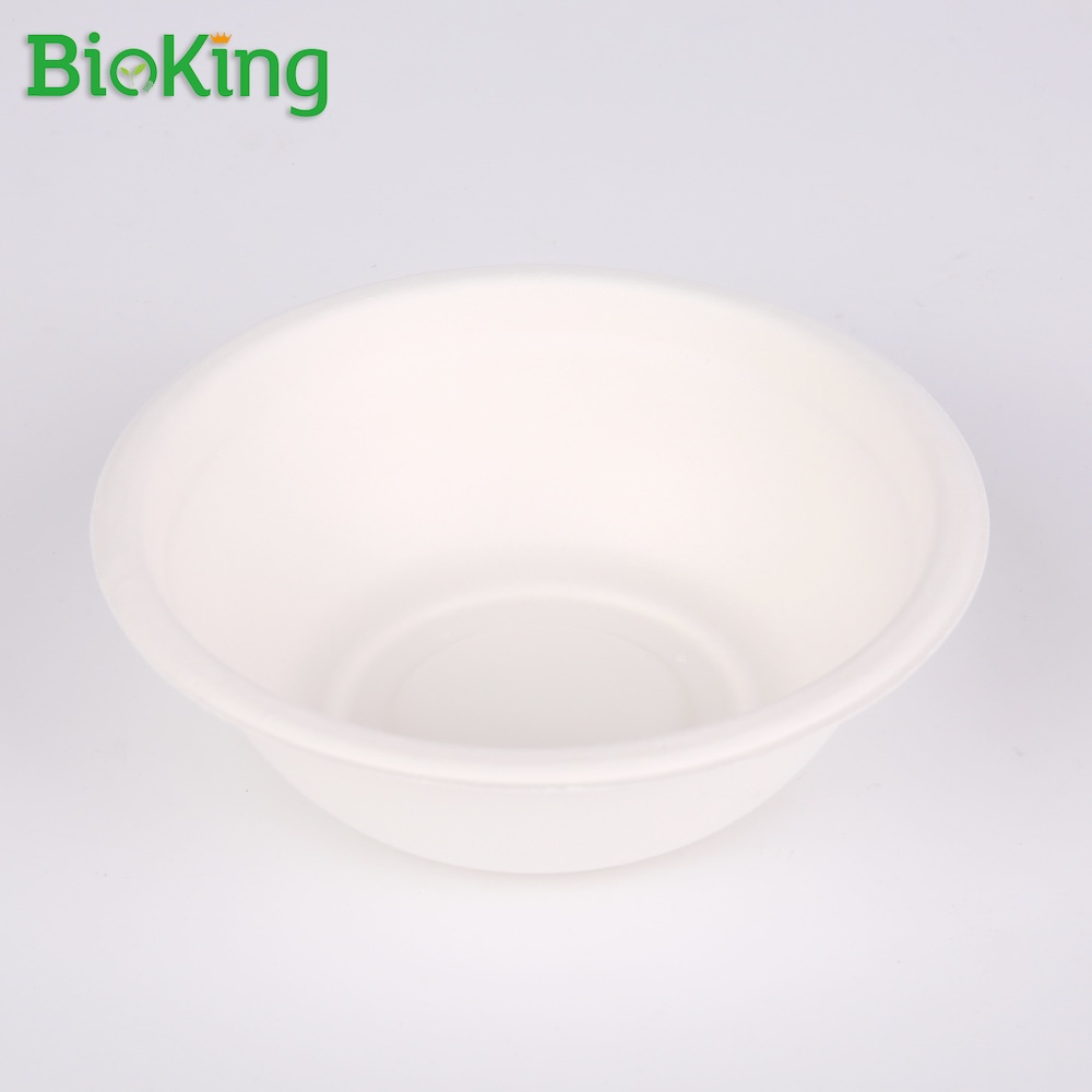 Bioking Sugarcane Bagasse 32oz Bowls Pulp Biodegradable and Compostable  Round Soup salad disposable paper plate bowl