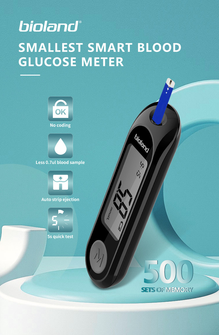 Smart blood glucose meter non invasive diabeteic diabetic glucose test strips digital monitoring device