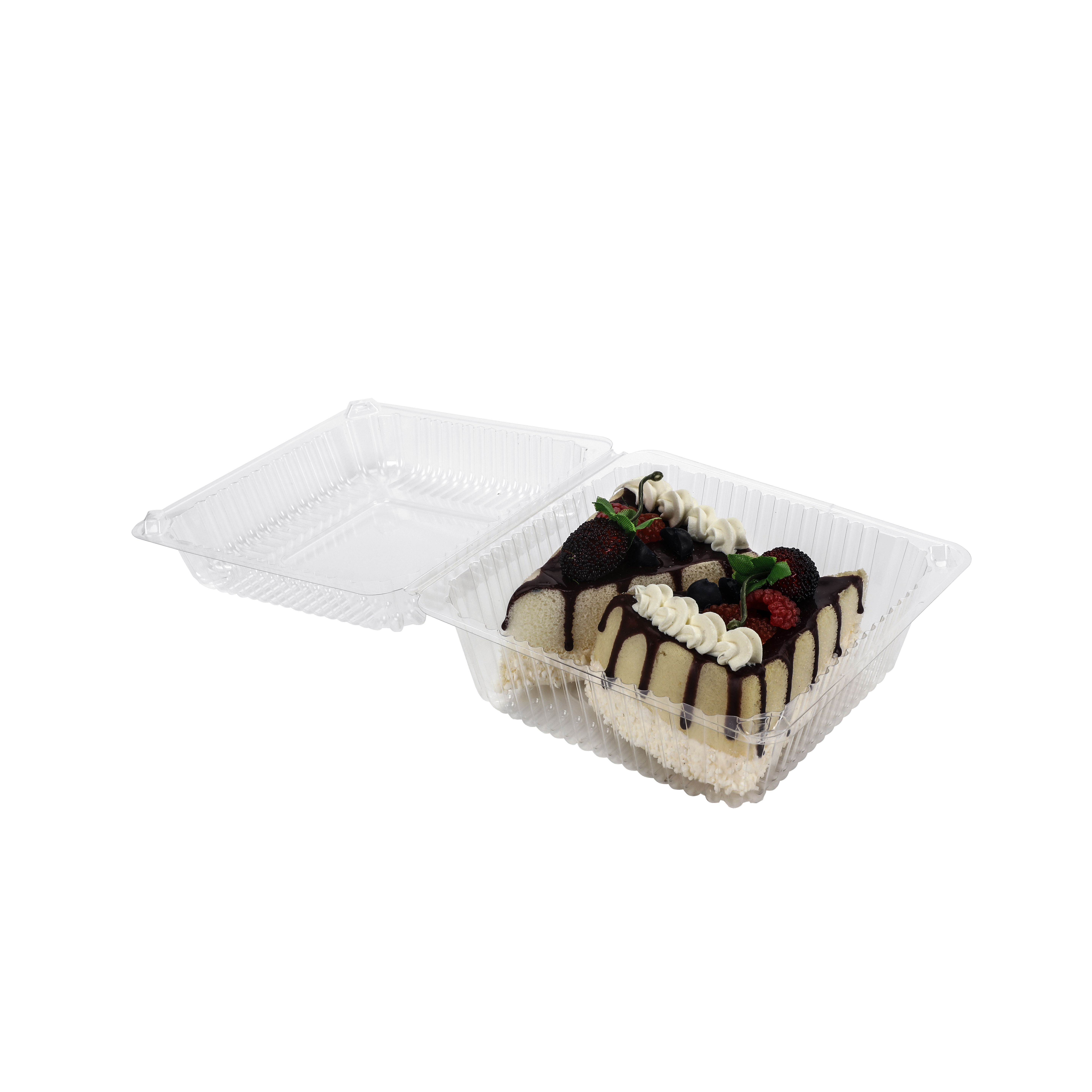 PLA Disposable Biodegradable Compostable PLA Transparent Tableware Box Package Fruit Salad Cake  Container