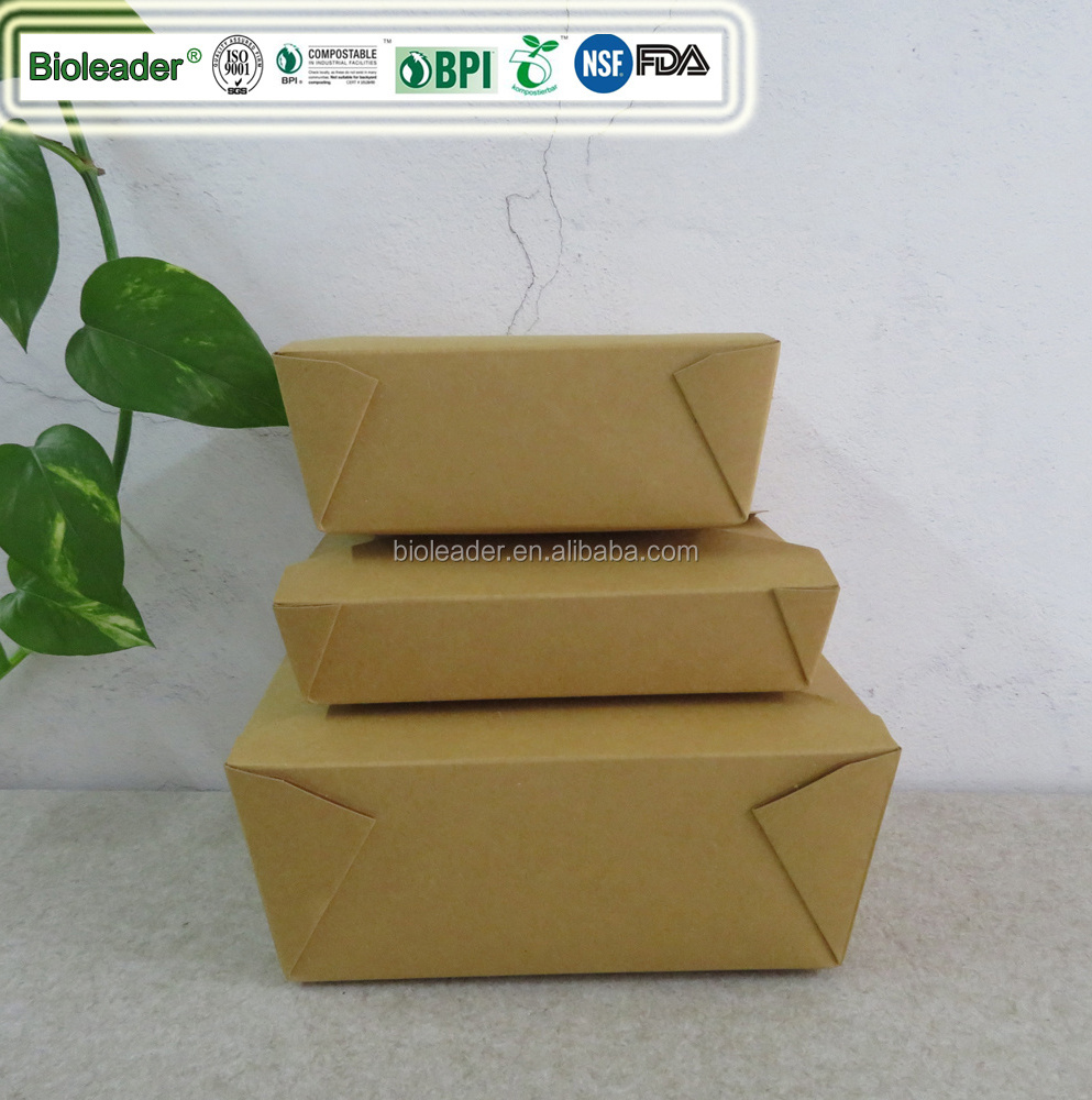 Logo Printing Kraft Brown Food Paper Packaging Box food boxes takeaway packaging