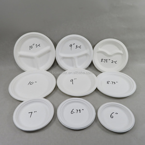 Eco Paper Pulp Dishes & Plates Eco Friendly Bio-degradable Dinner Plates Round