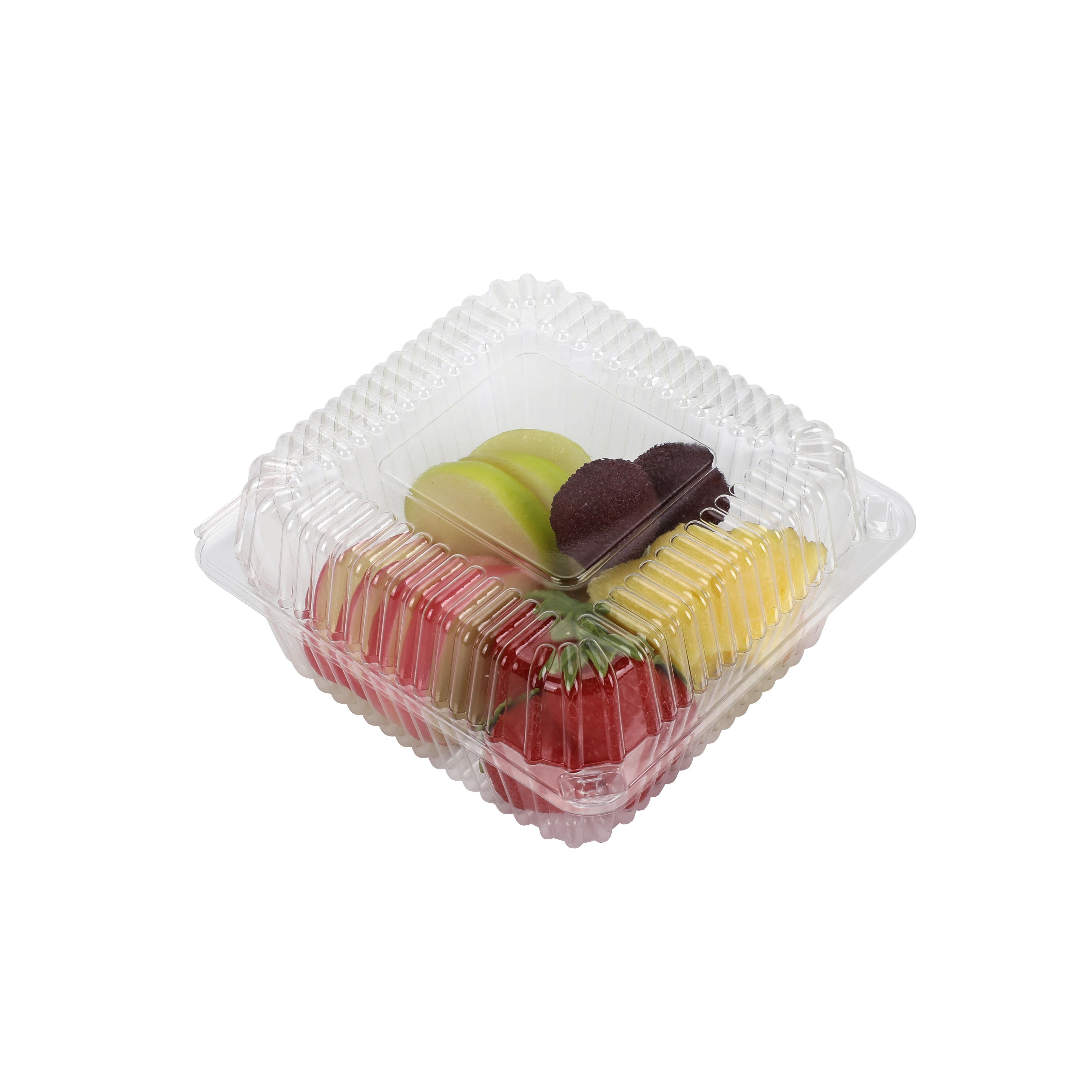 PLA Disposable Biodegradable Compostable PLA Transparent Tableware Box Package Fruit Salad Cake  Container