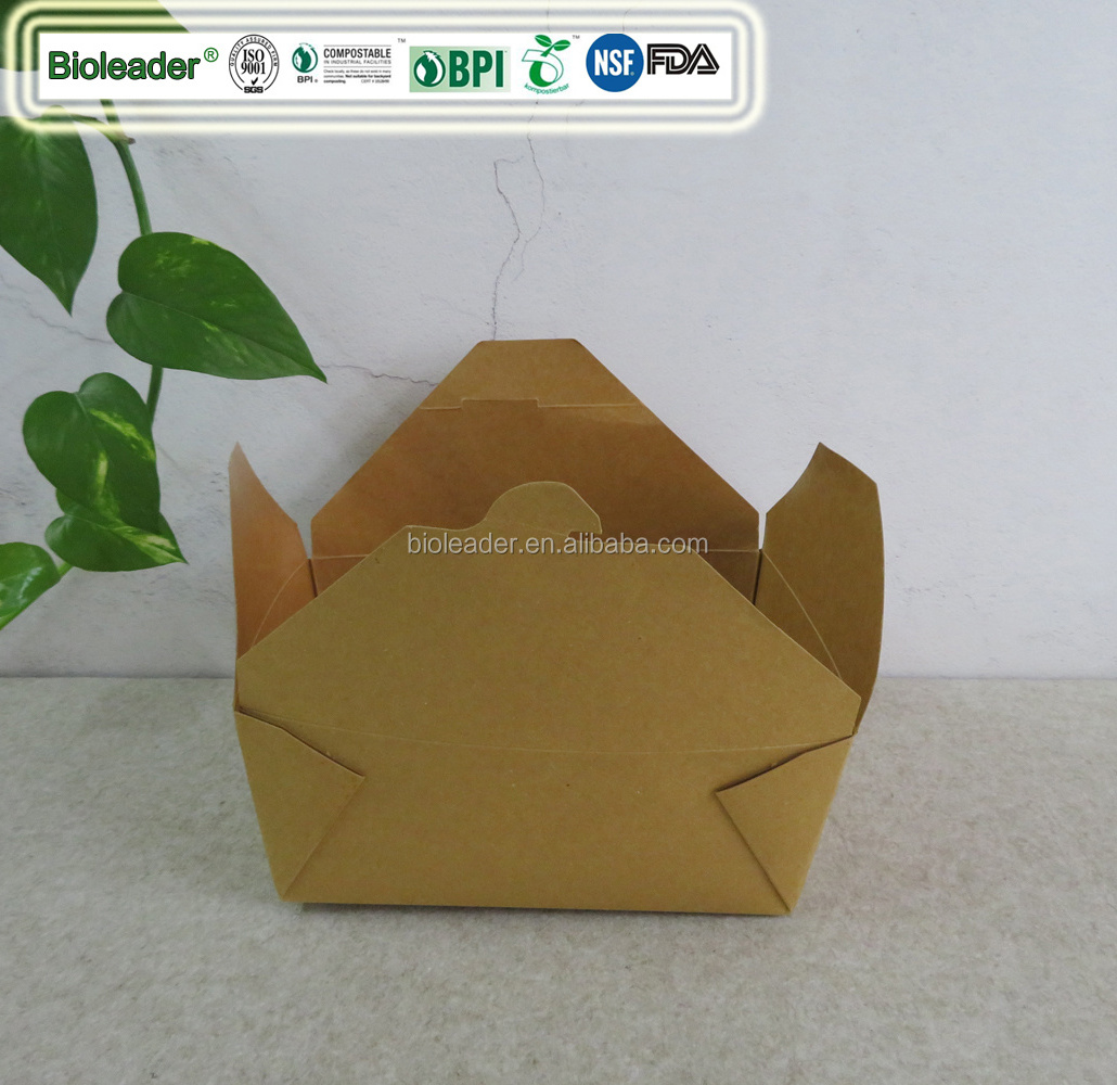 Logo Printing Kraft Brown Food Paper Packaging Box food boxes takeaway packaging