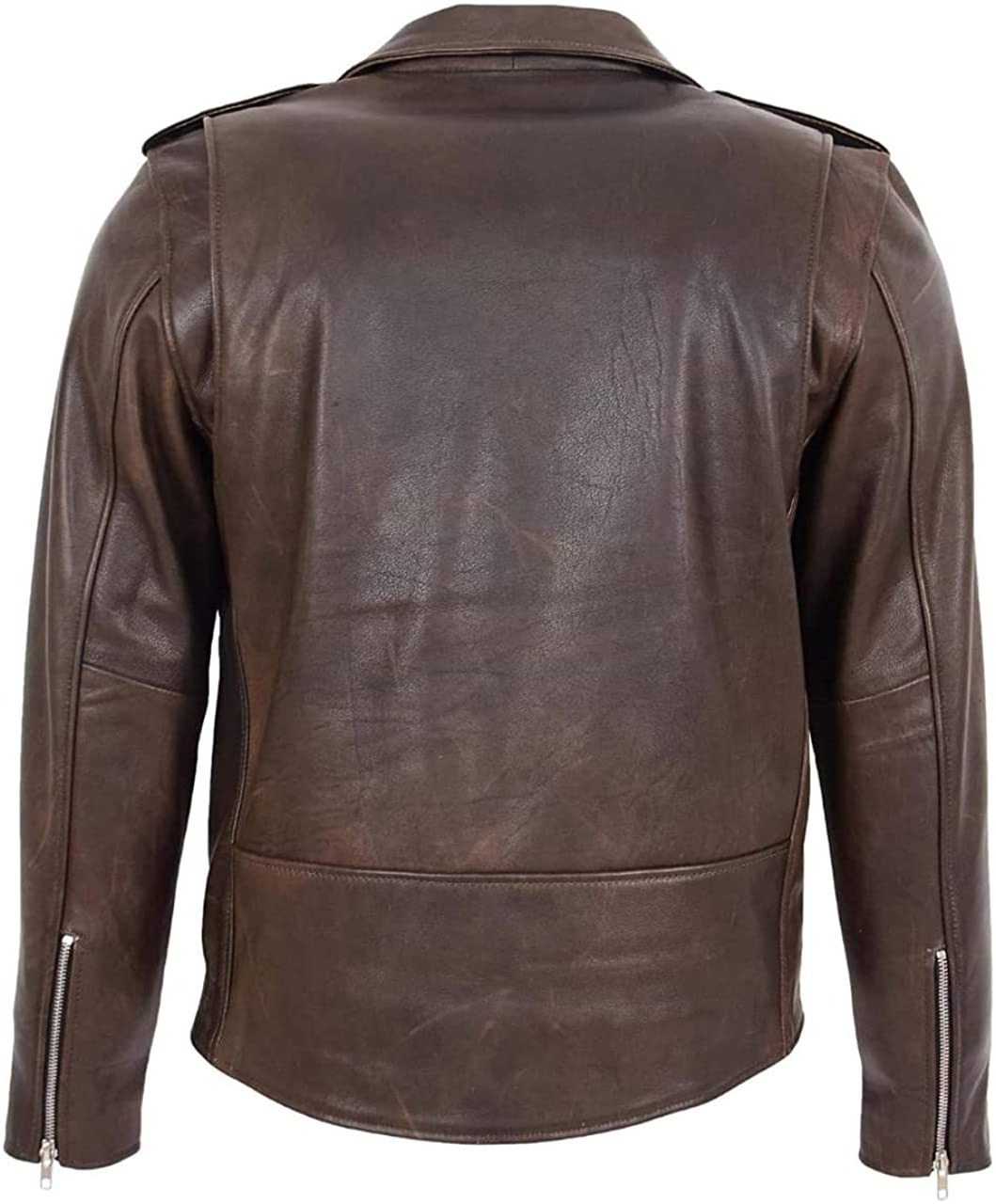 Top Quality Material Men's Leather Duffle Jacket For Biker Distressed Genuine Lambskin Wholesale Price