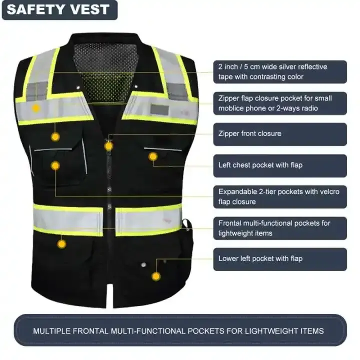 Factory supply High Visibility Insulated Winter Waterproof embroidery Hi Vis Construction Reflective Safety Bomber Jacket