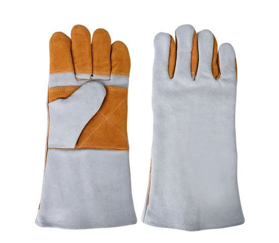 Custom Deign Top Grain Kidskin Leather tig waterproof cow split leather Full fingers Heat Resistant Welding Gloves