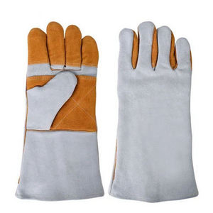 Custom Deign Top Grain Kidskin Leather tig waterproof cow split leather Full fingers Heat Resistant Welding Gloves