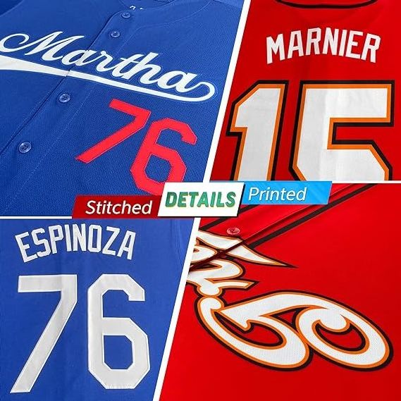 Custom sublimated Team Name Logo Number Printing sports baseball wear uniform jackets women men Baseball jerseys