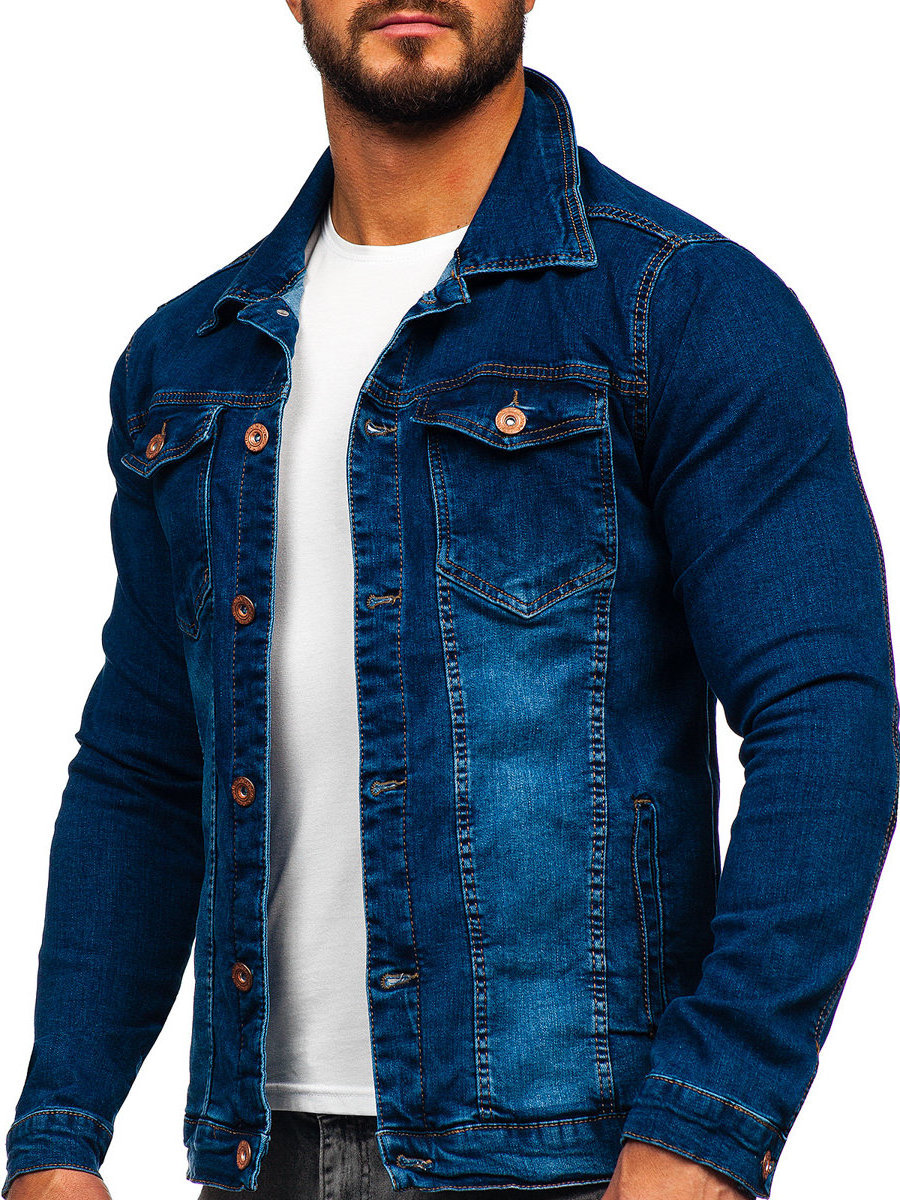 100% Cotton Denim Jackets Men Casual Solid Color Pocket Jacket for Men Style Spring High Quality Men Clothing