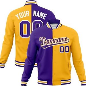 Custom Logo Manufacturer Chenille Embroidery College Leather Sleeves Baseball Bomber Varsity Jacket baseball jersey