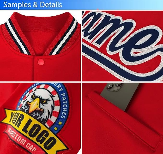 Custom Logo Manufacturer Chenille Embroidery College Leather Sleeves Baseball Bomber Varsity Jacket baseball jersey