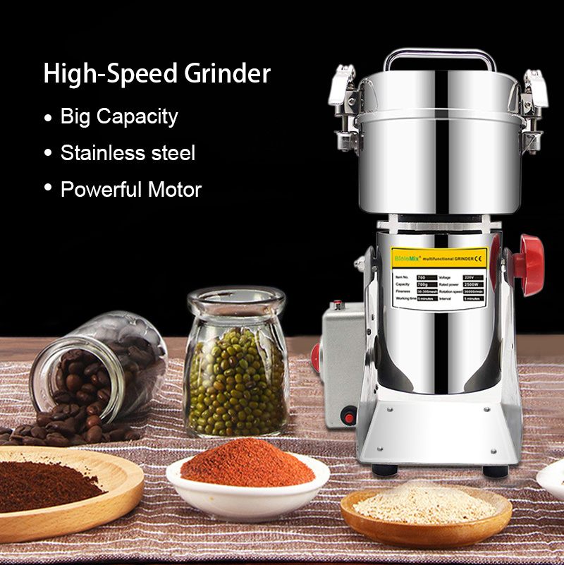 Large Capacity 800g Commercial Multifunction Electric Spice Grinder Dry Food Powder Machine Spice Pepper Grinding Machine