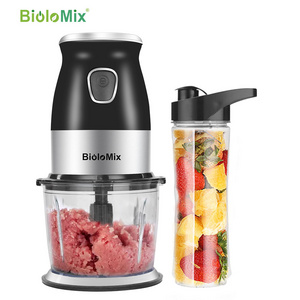 Electric 4 in 1 High Performance Food Chopper Food Processor Personal Blender Meat Grinder with Stainless Steel 4 wave Blades