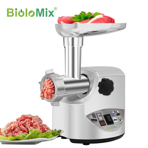 BioloMix Heavy Duty 3000W Max Powerful Electric Meat Grinder Home Sausage Stuffer Meat Mincer Food Processor