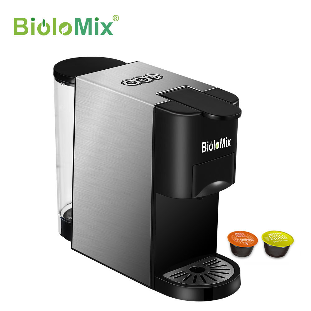 BioloMix 3 in 1 Espresso Coffee Machine 19Bar 1450W Multiple Capsule Coffee Makers Fit Nespresso,Dolce Gusto and Coffee Powder