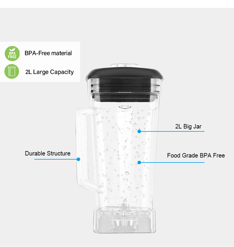 BioloMix Nutrimax BPA Free Heavy Duty Commercial Grade Blender Mixer Juicer High Power Food Processor For Ice Smoothie Fruits