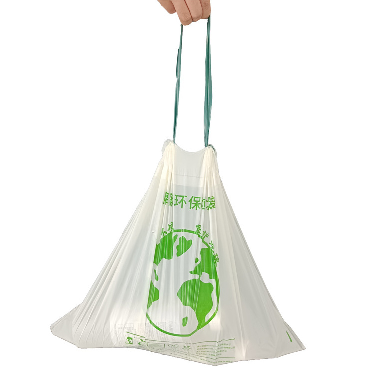 Dustbin 100% Biodegradable Drawstring Plastic Bags Garbage Bag