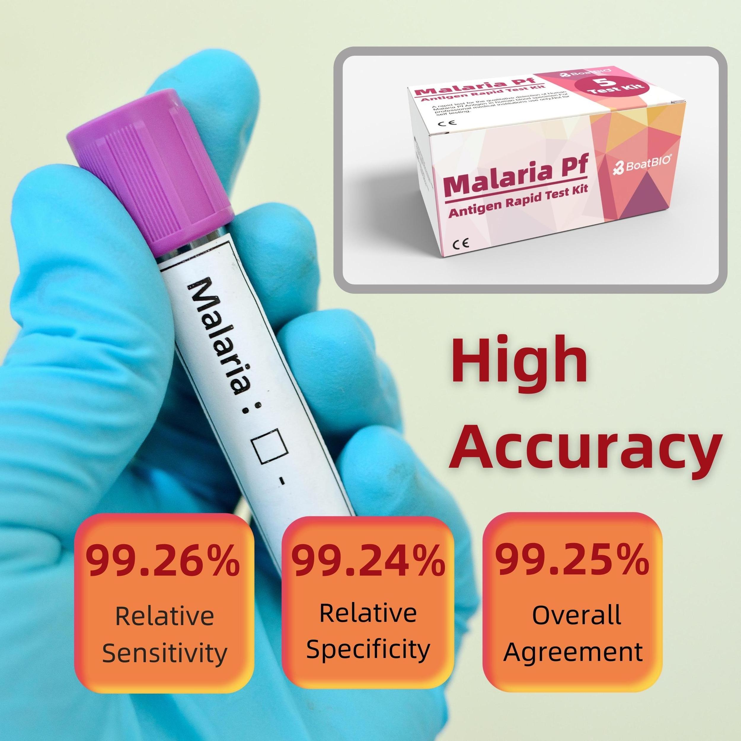 ICT Malaria Fever Pf Antigen Diagnostic Rapid Testing Kit Professional Use 5t Plastic Cassette For Rapid Test