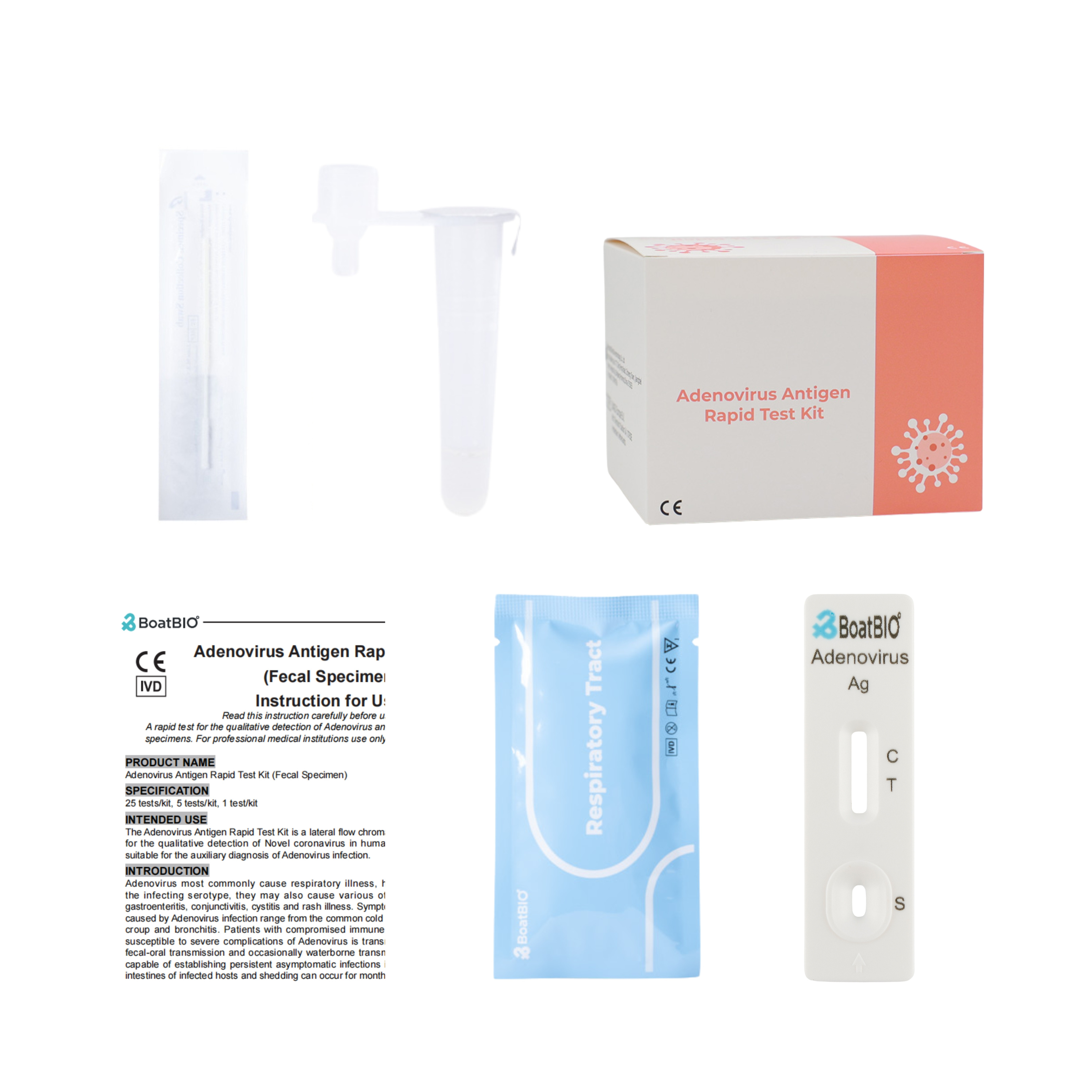 Adenovirus Antigen Nasal Test 5 Packs Wholesale Accuracy Respiratory Rapid Test Kits