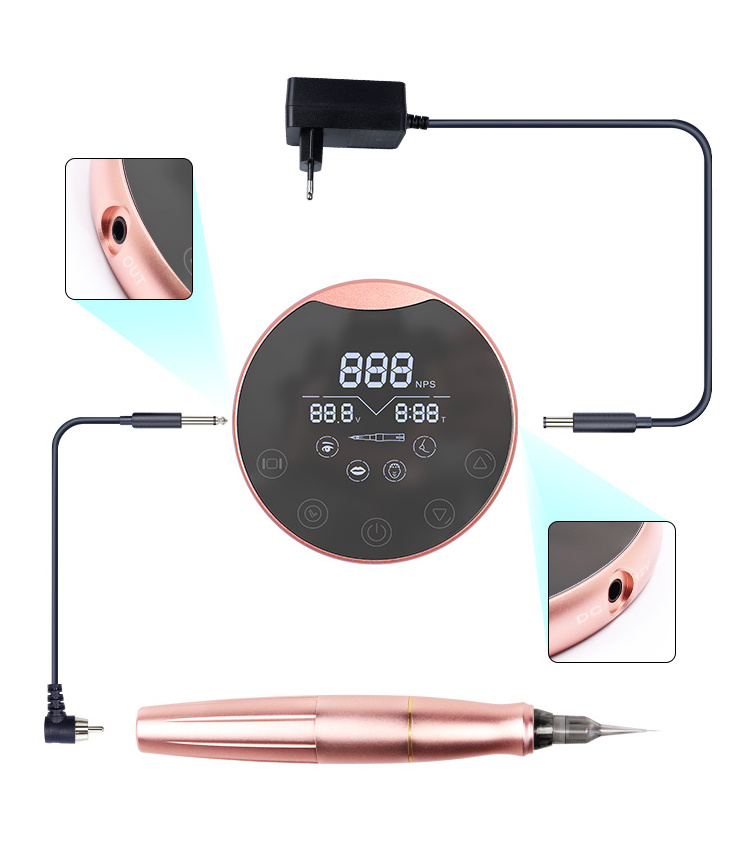 Hotsale Biomaser P90 Eyebrow Permanent Makeup Tattoo Machine Pen Set Universal Cartridge Needle Dermografo Microblading Machine