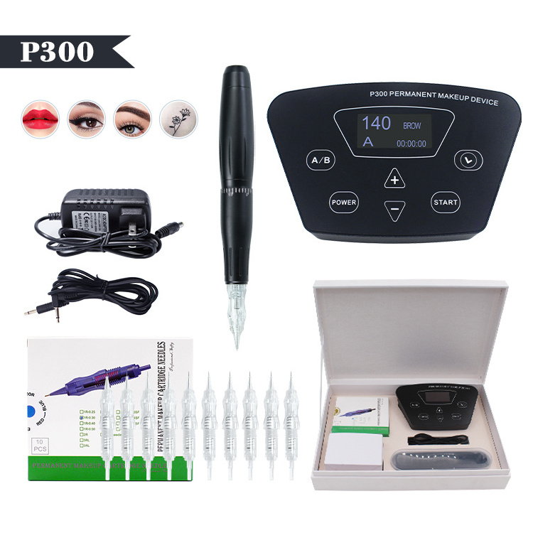 Biomaster P300 Tatoo Machine Professional Black Dermografo Digital Permanent makeup Machine for Micropigmentation Microneedling