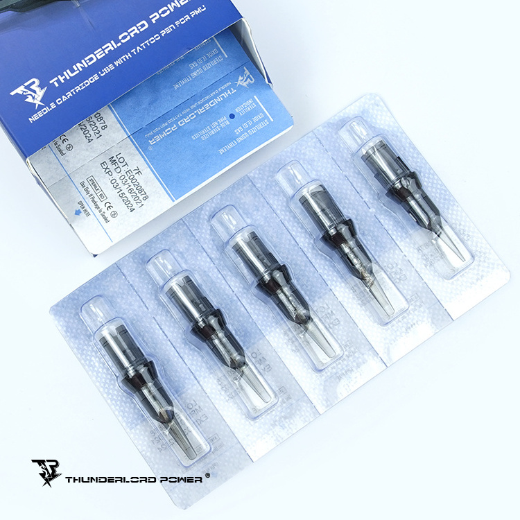 20pcs/box Agujas De Microblading Biomaser Disposable Sterilized 1RL Tattoo Needle Cartridge Membrance For TATTOO EYEBROW