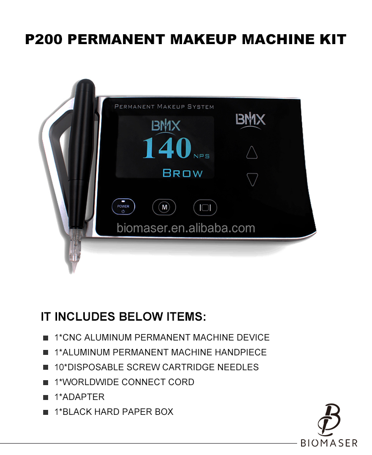 Biomaser P200 Intelligent Digital Scalp Micropigmentation Permanent Makeup Machine Ombre Brow Tattoo Machine For EYEBROW TATTOO