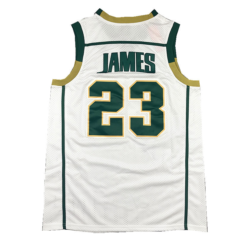 Drop shipping Classics White Embroidery Basketball Uniform Jersey #23 IRISH High School Basketball Jersey