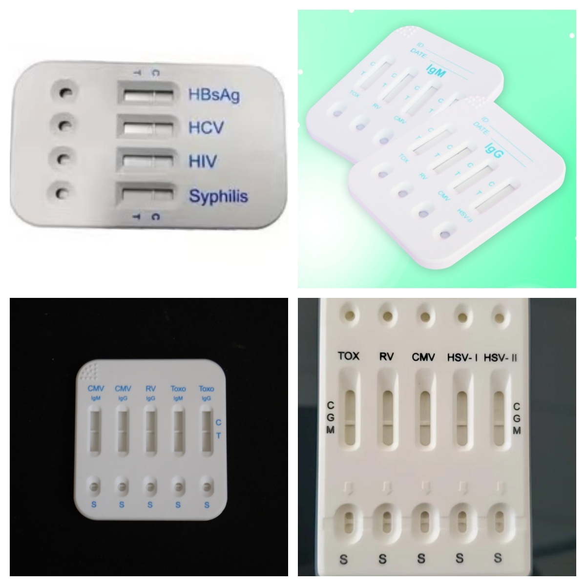 Blood screening HBsAg/HIV/HCV/TP 4 in 1 Rapid Test kits