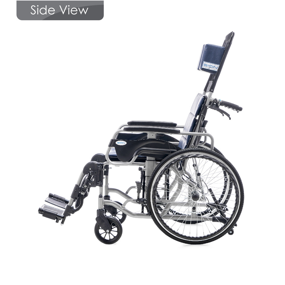 BION Detac Recliner Wheelchair Rehabilitation Therapy Supplies Aluminium 23.0KGS 100KGS Manual Wheel Chair Singapore Brand