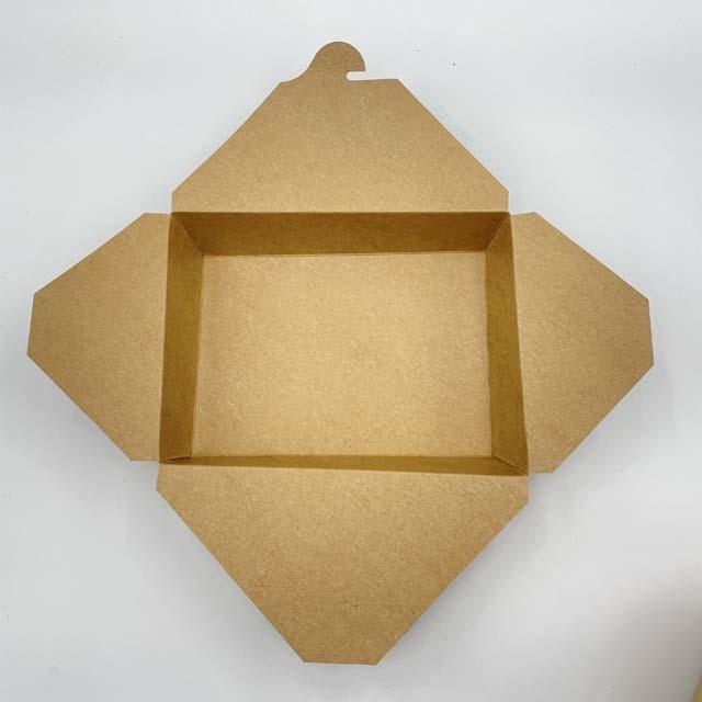 Kraft Brown work home paper cake box food packaging with custom printing box 100% biodegradable kraft paper box 1500ml