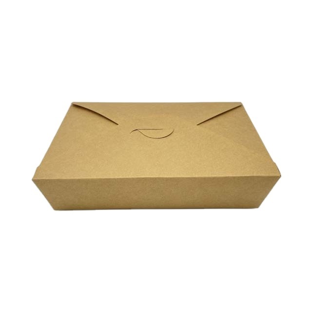 Kraft Brown work home paper cake box food packaging with custom printing box 100% biodegradable kraft paper box 1500ml