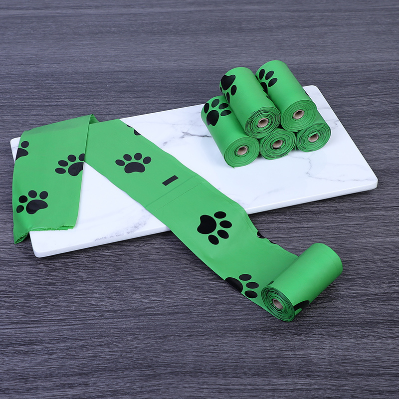 Eco-friendly high quality custom printed biodegradable doggie waste bags odorproof wholesale pet dog trash bag