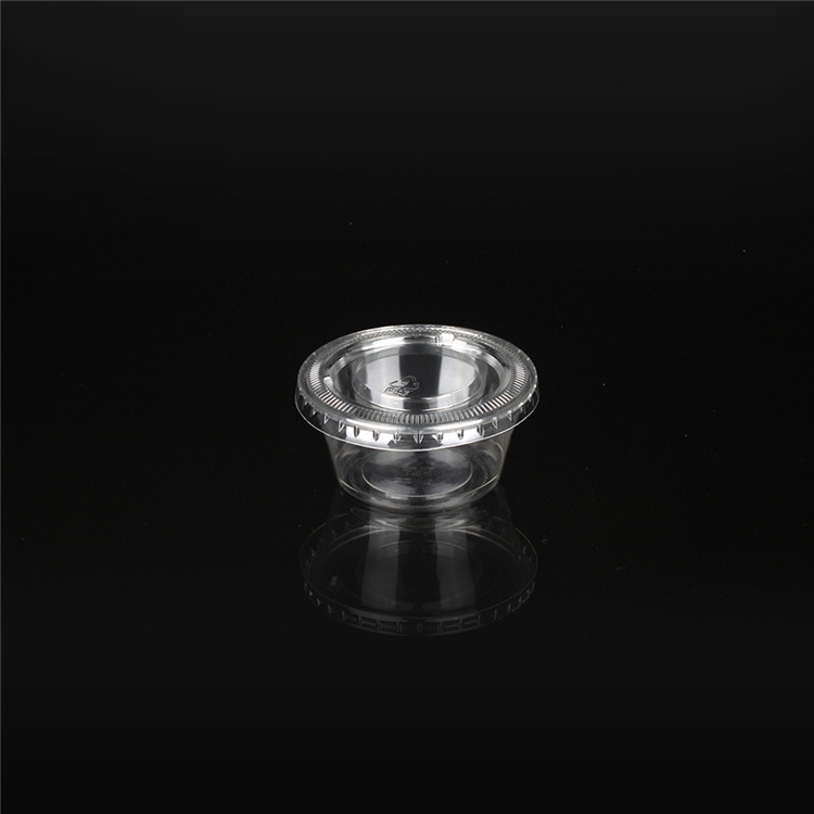 Z40 Clear plastic sauce container with lid disposable mini cup for sauce 2oz 4oz