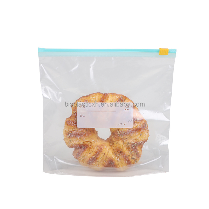 Custom logo eco friendly pla bag compostable biodegradable ziplock sandwich bags