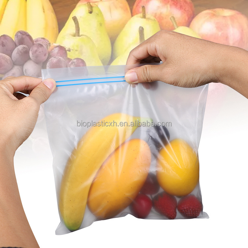 Custom logo eco friendly pla bag compostable biodegradable ziplock sandwich bags