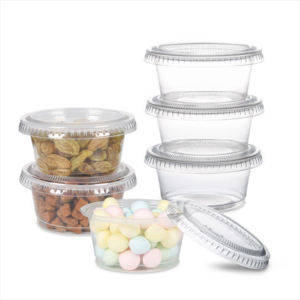 0.75oz 1oz 2oz 3.25oz 4oz 5.5oz Disposable Condiment Pudding Plastic Portion  Small Food Containers Plastic Sauce Cup