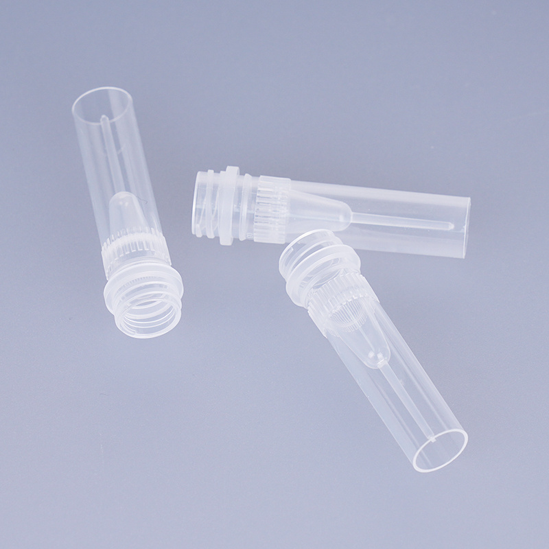 0.5ml polypropylene transparent test tube micro screw cap tube with screw caps