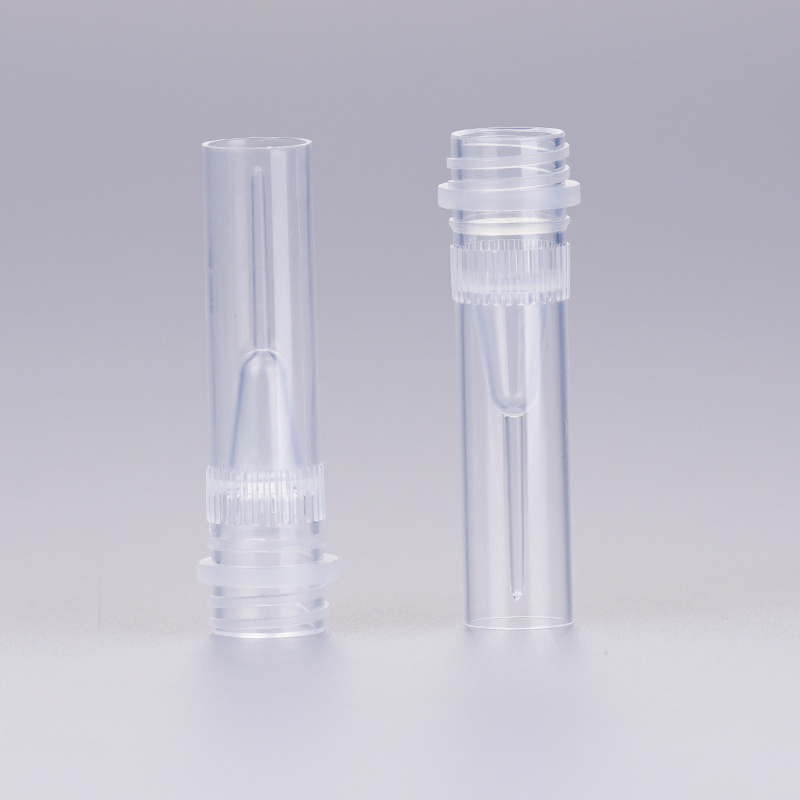 0.5ml polypropylene transparent test tube micro screw cap tube with screw caps