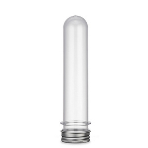 Free sample bottle flat bottom borosilicate glass test tube with aluminum screw cap