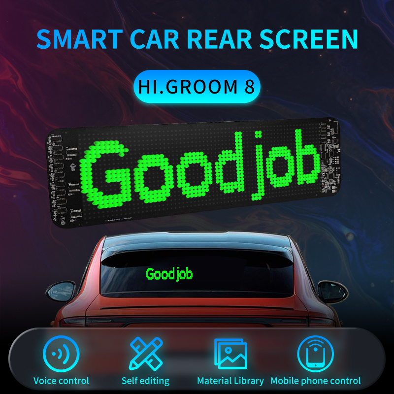 2024 newest App Control  car  LED Sign Board Programmable Messages Scrolling LED Sign Display Digital Display LED  Panel