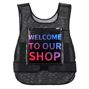 High Quality Wearable Vest P37.5 Small Pixel Pitch Led Screen For advertising LED vest moving advtising led screen