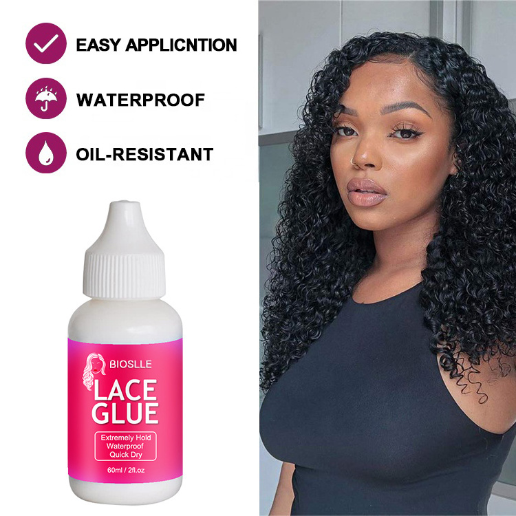 BIOSLLE Custom Wholesale 60ml Super Hold Waterproof Wig Bonding Glue Invisible Adhesive Glue For Lace Wig/Toupee/Hair Extension