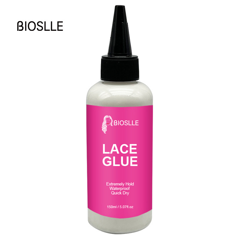 BIOSLLE Custom Logo 150ml Big Bottle Strong Hold Lace Glue waterproof Wig Lace Glue  Lace Glue