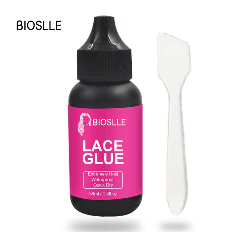 BIOSLLE Custom Logo Waterproof Lace Wig Bonding Glue Invisible wig Adhesive Glue For Toupee Lace Frontal Lace Glue