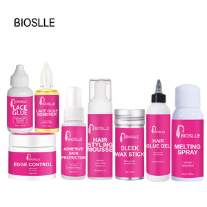 BIOSLLE Private Label Holding Melting Spray Super Hold Lace Glue Remover Hair Gel Hair care product set