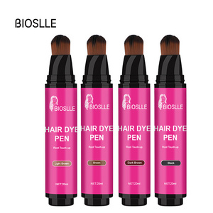 BIOSLLE Private Label Hairs Dye Stick Touch Up Root Concealer Black Dark Brown Brown Natural Hair Dye Brush Pen