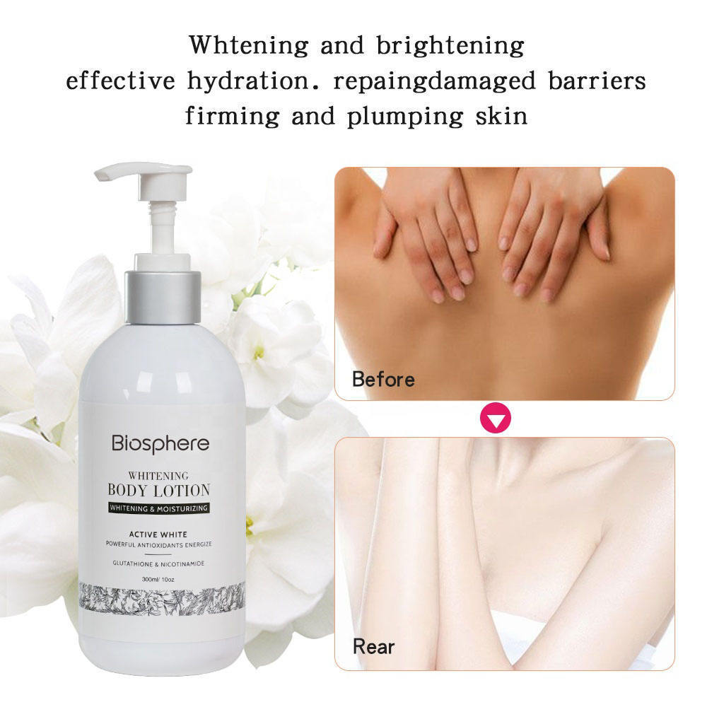 OEM Custom Private Whitening Body Lotion Brightening Skin Milk Lotion For Dark Skin Natural Organic Bleaching Cream