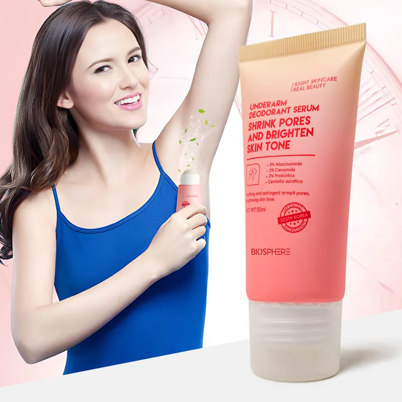 OEM 5% Niacinmide 3% Ceramide Centella asiatica Organic Natural Spice Deodorant Antiperspirant Woman Underarm Body Deodorant